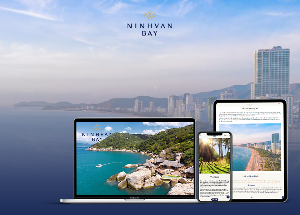 mẫu website du lịch Ninh Vân Bay thiết kế tại Cánh Cam