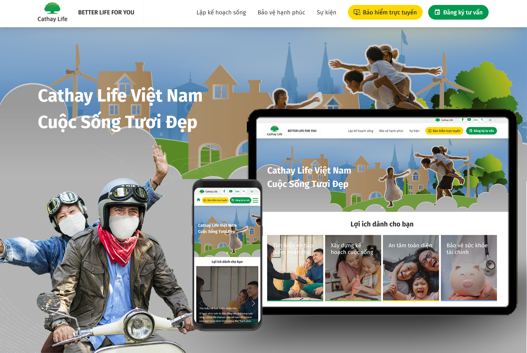 thiết kế website cho Cathay Life, làm trang web cho Cathay Life