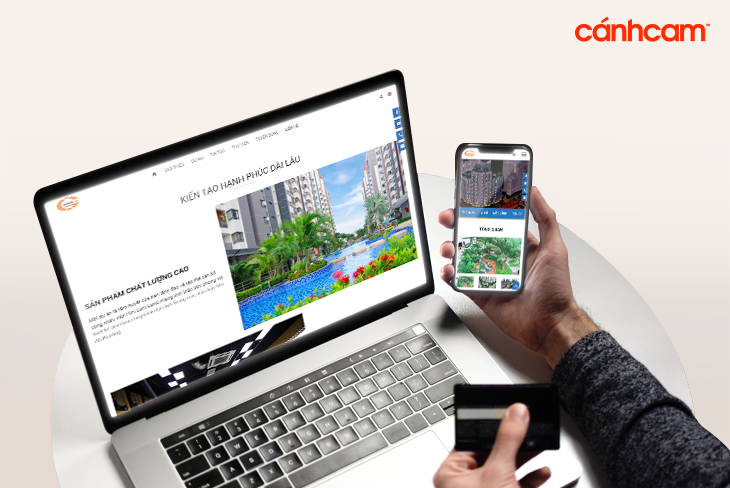 Him Lam Land thiết kế website về bất động sản tại Cánh Cam