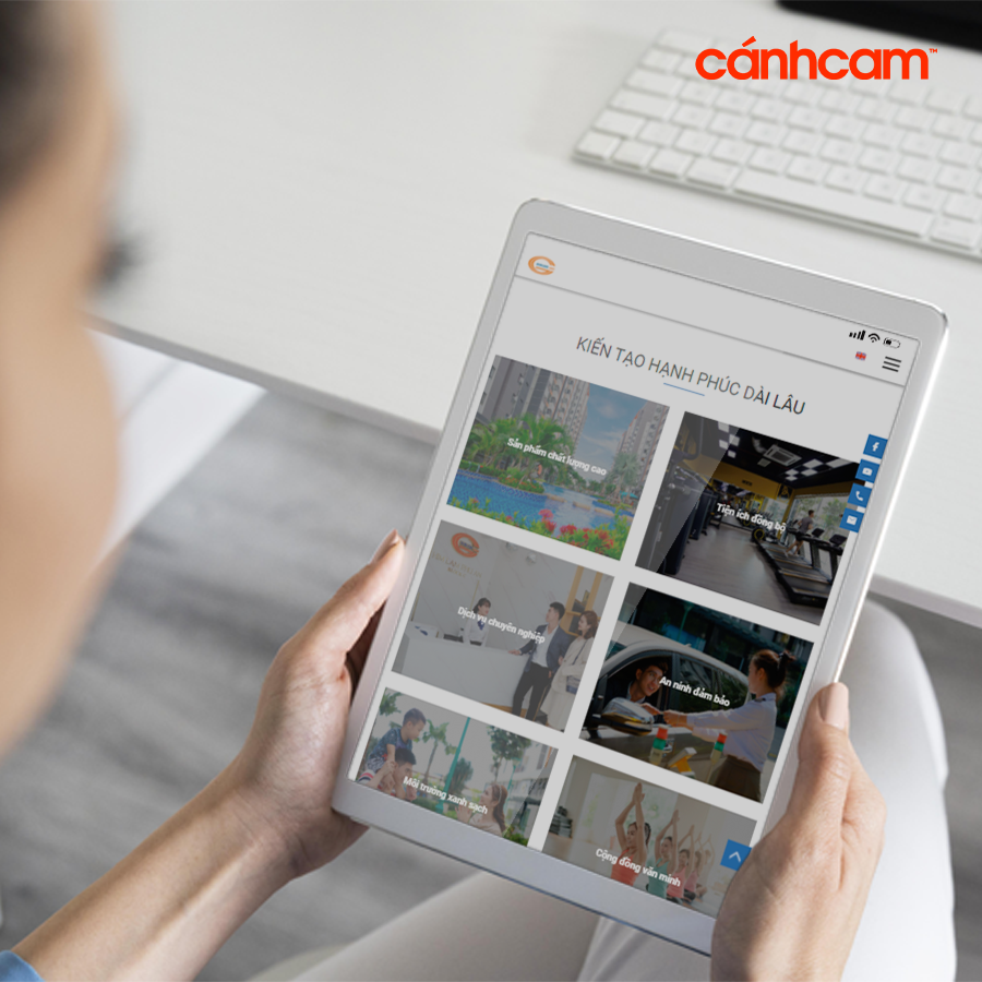 Him Lam Land thiết kế website về bất động sản tại Cánh Cam