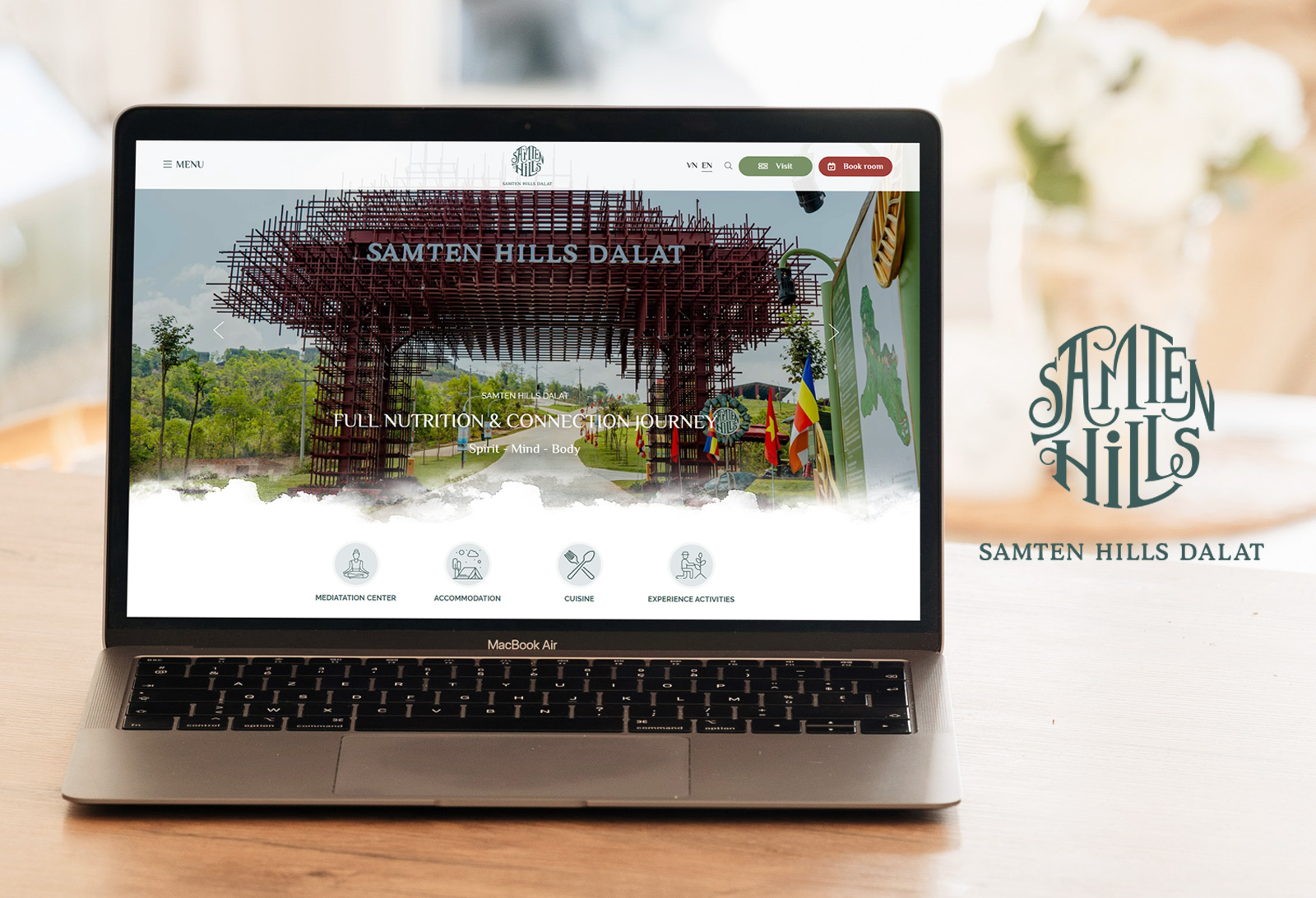 Samten Hills Dalat mẫu website du lịch thiết kế tại Cánh Cam