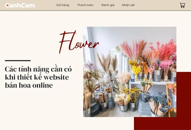 Các tính năng cần có khi thiết kế website bán hoa online