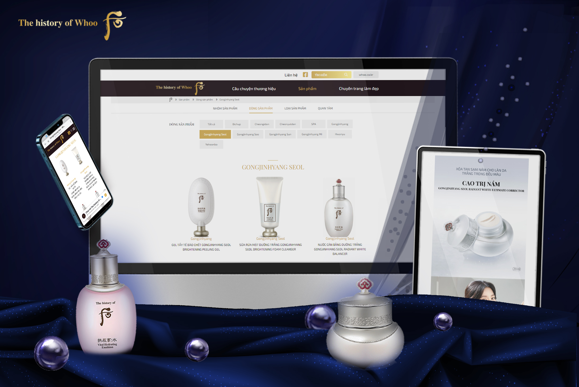 The History of Whoo website design by Canh Cam